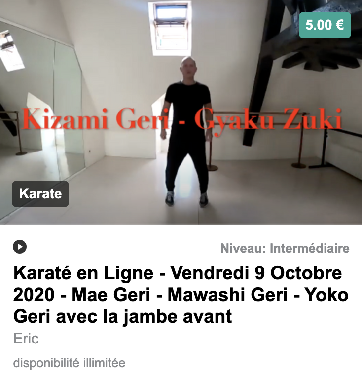 Karaté en ligne - Éric Delannoy